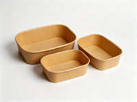Contenants Deli 32oz 178mm en plastique PET, bol à salade, gobelets en plastique durables