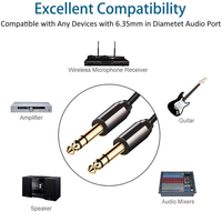 Promotion des ventes Câble audio auxiliaire de haute qualité de 6.35mm à 6.35mm mâle à mâle pour stéréo