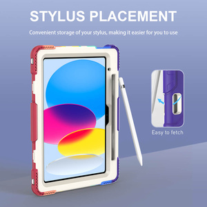 <span class=keywords><strong>Custodia</strong></span> per Tablet in Silicone Antiurto con Supporto e Cinturino da Polso, Design Arcobaleno, per <span class=keywords><strong>iPad</strong></span> 10a Generazione 2022 <span class=keywords><strong>10.9</strong></span>, Robusta con Slot per Penna - Product Image 2
