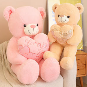 Lila Herz Teddybär Plüsch tier Valentinstag Riese Menschliche Größe Bär Kuscheltier puppe Super Soft Toys Schlafen Langes Kissen - Product Image 6