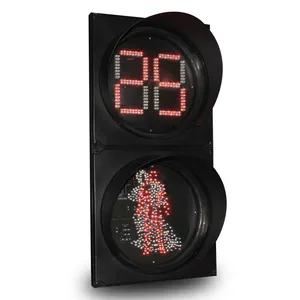 Good Performance 300mm Pedestrian Traffic Signal Light Study Mode Digital Countdown Timer