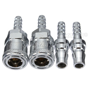 2 ensembles de 4 connecteurs rapides mâles et femelles de 8 mm pour tuyau de gaz, buse en cuivre, pour caravane et barbecue SH+PH - Product Image 1