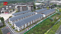 Maison conteneur modulaire à 2 étages pour salle de classe scolaire, avec panneaux sandwich et structure en acier, conception en kit pour usage extérieur et logement en appartement