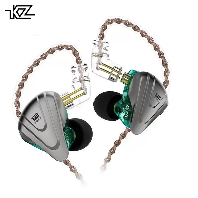 KZ ZSX שליחות קטלנית 5BA + 1DD 12 יחידה HIFI מתכת היברידי מוסיקה ספורט ב-אוזן אוזניות