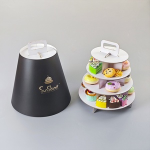 Sunshine Wholesale Dessert Cake Stands Wedding With Handle Packaging Afternoon Tea Stand Tall <b>Box</b> for Cake - Product Image 6