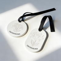 Nouvelles plaques céramiques diffuseuses d'arômes, pierres parfumées suspendues, pierres aromatiques aux huiles essentielles naturelles pour voiture, placard, tiroir et vêtements