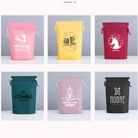 Sacs en plastique PE colorés avec cordon de serrage, sacs de rangement givrés pour vêtements, écharpes, chaussettes, cadeaux, vente en gros
