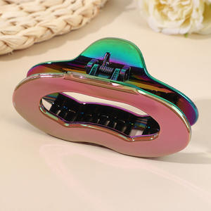 Grande pince à cheveux simple en plastique, dégradé nuage, pinces requin, accessoires pour cheveux - Product Image 2