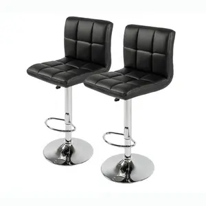 Sillas de bar ticari kullanılan tasarım deri damalı bar sandalyesi modern İskandinav sandalyeler bar tabureleri