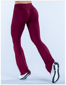 Pantalones de Yoga para Mujer, Mini Flare, Levanta Glúteos, Sin Costura Frontal, Secado Rápido, Estilo Campana, para Verano - Product Image 5