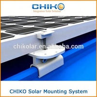 CHIKO Système de fixation solaire à fixation par crochet pour toiture à joint debout, surface galvanisée à chaud, résistance au vent 60 m/s, résistance à la neige