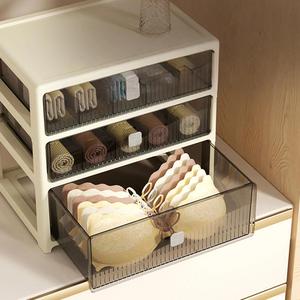 Meuble de rangement multifonctionnel en <span class=keywords><strong>plastique</strong></span> transparent à 3 niveaux pour sous-vêtements, <span class=keywords><strong>tiroirs</strong></span> empilables pour chambre à coucher - Product Image 5