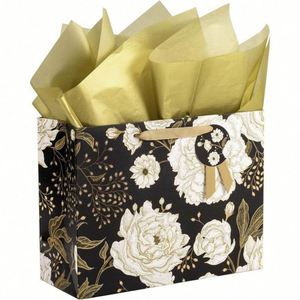 Sac en papier rigide personnalisé de haute qualité avec logo et ruban, faible MOQ, emballage en papier pour sacs de shopping - Product Image 2