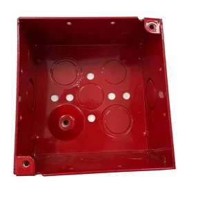 Boîtes métalliques électriques RED 4x4 carrées en acier galvanisé 52171P-R