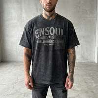 T-shirt Homme Oversize Vintage Délavé à l'Acide 280 GSM en Coton Lourd avec Poche à Rivets et Personnalisation Complète
