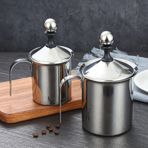 Distributeur <span class=keywords><strong>manuel</strong></span> de crème fouettée en acier inoxydable 304 pour le café, le cappuccino et la mousse de <span class=keywords><strong>lait</strong></span>. - Product Image 1