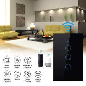 Interruptor de 3 bandas <span class=keywords><strong>Wifi</strong></span> estándar de EE. UU. Interruptor de luz de interruptor inteligente Tuya con productos neutrales para el hogar inteligente - Product Image 2