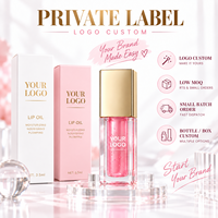 Huile repulpante pour les lèvres à base de plantes RTS 5ml, hydratante, effet brillant verre, 6 styles, faible MOQ 3 pièces, vente en gros, logo personnalisé