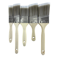 Pinceaux d'angle 5 pièces – Ensemble de pinceaux biseautés de 1 à 2,5 pouces pour moulures, murs, armoires, outils de peinture intérieure et extérieure