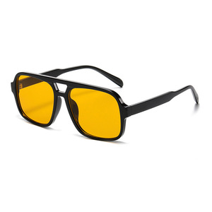 Lunettes de soleil rétro à double barre, tendance street style, protection UV, pour hommes et femmes - Product Image 3