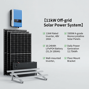 <span class=keywords><strong>Kit</strong></span> Sistema Solare Residenziale Off-Grid da 11kW con Regolatore MPPT, Batteria agli Ioni di Litio, Inverter, Pannelli Solari e <span class=keywords><strong>Kit</strong></span> di Montaggio - Product Image 3