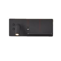 Lampe murale de lecture à charge sans fil pour chambre d'hôtel, chambre à coucher, avec deux ports de charge USB, lampe de chevet LED