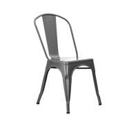 Chaise de salle à manger en métal peint, Offres Spéciales et prix le plus bas, fabriquée avec une feuille de métal pour salle à manger