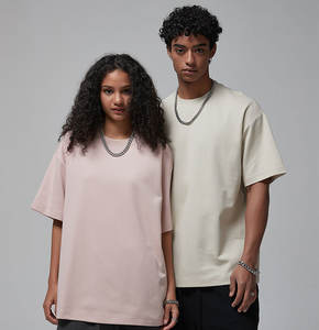 Camisetas de cuello redondo con logotipo personalizado de 230g de alta calidad para hombre, camisetas de algodón liso de nailon de gran tamaño, estilo informal, sensación fresca, Manga corta estampada - Product Image 3