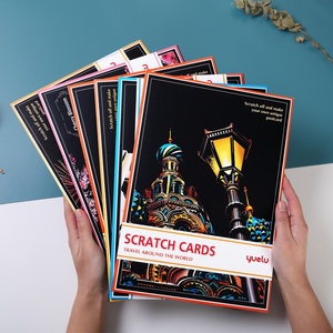 GF Nouvelles Tendances Kit de 4 Enveloppes de Papier à Gratter A4 Arc-en-ciel pour Peinture Créative DIY, <span class=keywords><strong>Cartes</strong></span> à Gratter Cadeau Créatif pour Adultes et Enfants - Product Image 1