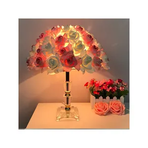 Lampe de fleur de vie éternelle, lampe de mariage créative, chambre de mariée, chambre de chevet, lampe de mariage rose européenne