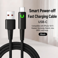 Cable Trenzado Tipo C de 240W con Apagado Automático, Carga Rápida USB-A a Tipo C PD 240w para iPhone