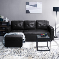 Sofá cama seccional moderno con Chaise de almacenamiento