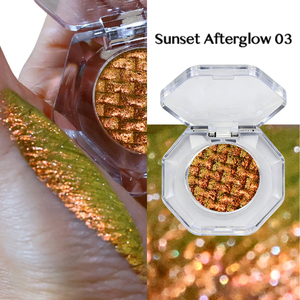 MLM OEM Private Label Wholesale Glitter Eyeshadow Single Pressed Chameleon Multichrome Shift Eye Shadow Cosmetic Makeup Supplier - Product Image 4