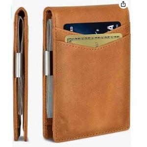 Échantillon gratuit 2024 portefeuilles homme longs en cuir véritable, anti-RFID, fermeture éclair, modèle OEM fin - Product Image 6
