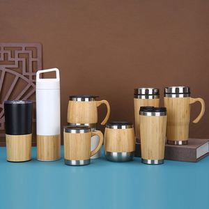Custom logo 450ml Bamboo Stainless Steel <b>Coffee</b> Travel Tumbler Wholesale Wholesale Wooden Mug Bamboo Travel <b>Coffee</b> Mug - Product Image 6