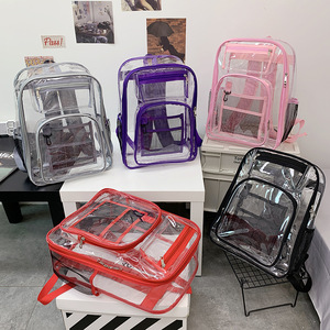Mochilas Transparentes de PVC con Logotipo Personalizado de Fábrica, Bolsas de Libros Impermeables para la Escuela, Mochila Informal para Viajes al Aire Libre, para Conciertos - Product Image 6