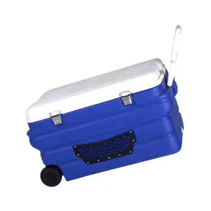 Công suất lớn PU Ice Cooler Box Dã Ngoại Cooler với bánh xe