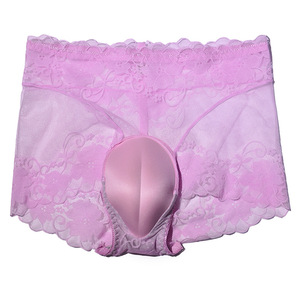 Mens Sissy Briefs taille basse brillant Satin t-back à volants taille basse Bikini tongs sous-vêtements culottes hommes maillots de bain <span class=keywords><strong>Sexy</strong></span> Gay caleçon - Product Image 5
