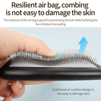 Broches incurvées professionnelles de luxe en acier inoxydable pour le toilettage des poils d'animaux brosse démêlante pour chien et chat à poil long