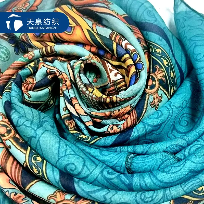 Schal Voile Stoff Großhandel hochwertige digital bedruckte Schal für muslimische Frau verwendet