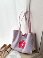 Sac fourre-tout HAOXUAN vintage à motif floral créatif automne 2026 - Sac à bandoulière durable grande capacité avec fermeture éclair pour le travail