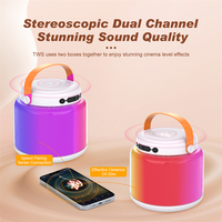 Haut-parleur portable sans fil à corps en plastique, compatible AirPlay, avec LED RGB, jusqu'à 10 heures d'autonomie, idéal pour les pique-niques en plein air et les voyages – Meilleure vente