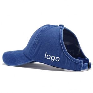 Casquette de baseball rétro en jean pour femme, à visière, ouverte au dessus, respirante, anti-UV, pour l'été - Article promotionnel - Product Image 1