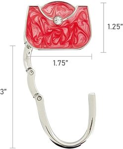 ตะขอแขวนกระเป๋าแบบพับได้ รูปทรงกระเป๋าถือ สำหรับแขวนขอบโต๊ะ พกพาสะดวก ใช้จัดระเบียบสิ่งของสำหรับเดินทาง พร้อมส่ง (RTS)  ขั้นต่ำในการสั่งซื้อน้อย - Product Image 6