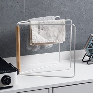 ชั้นวางผ้าเช็ดจานแบบตั้งโต๊ะ วัสดุโลหะทรงสี่เหลี่ยม พร้อมขาตั้งสำหรับผ้าเช็ดจานและที่คว่ำจาน - Product Image 1