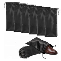 Sacs à chaussures et pantoufles en satin avec cordon de serrage, personnalisables avec logo de marque, multicolores, pour le rangement en voyage et l'hôtellerie