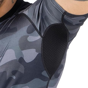 T-shirt de sudation à manches courtes pour homme - Haut thermique camouflage avec gaine amincissante pour une perte de poids rapide - Product Image 3