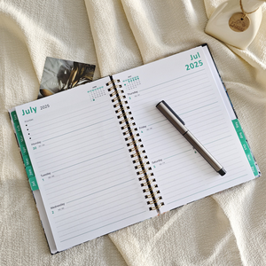 Agenda Mensile a Spirale A5 in PVC con Anelli Dorati 2026, Planner in PU+Carta con Stampa UV Personalizzata, Diario con Pagine Stampate, Marca Feiyu - Product Image 5