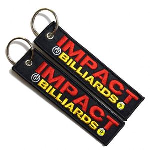 Wholesale High Quality Keychain Fabric Keychains <b>Custom</b> Logo Embroidered <b>Key</b> Chain - Product Image 2
