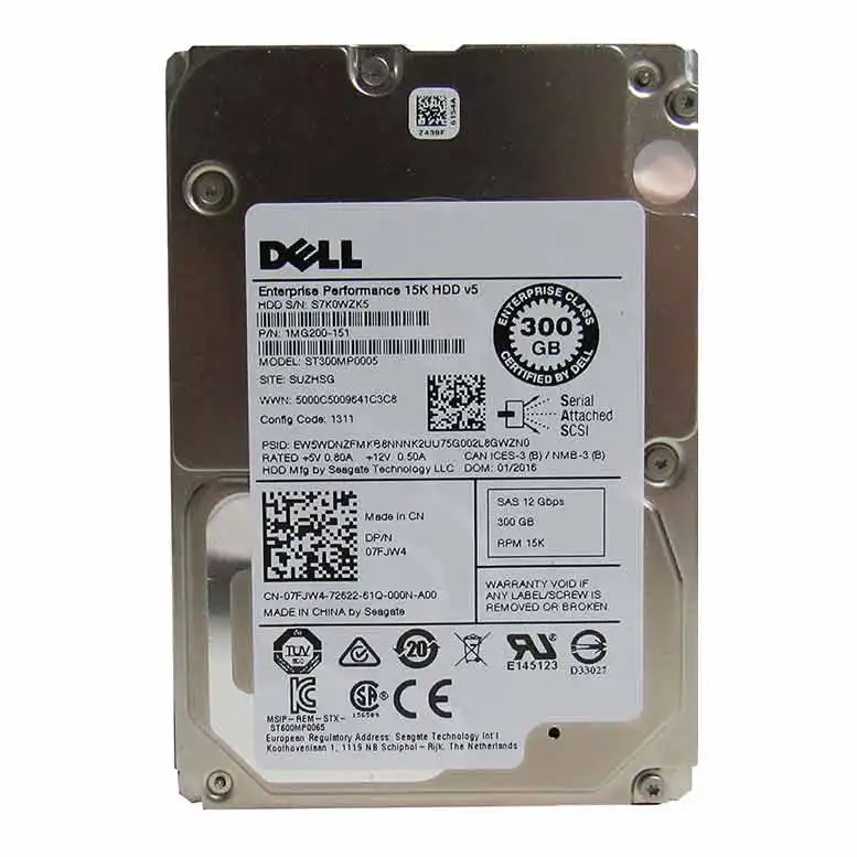 Ổ cứng 300GB HDD 10K SAS 2.5 6G/12G ST300MM0008 0YJ2KH YJ2KH cho máy chủ